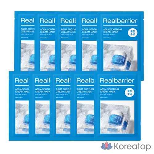 Тканевая маска для лица Real Barrier Aqua Soothing Cream Mask, 30 мл, 10 шт.