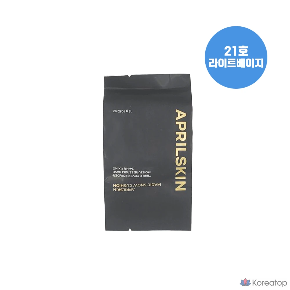 Сменный блок тонального крема April Skin Magic Snow Cushion, № 21, светло-бежевый, 1 шт.