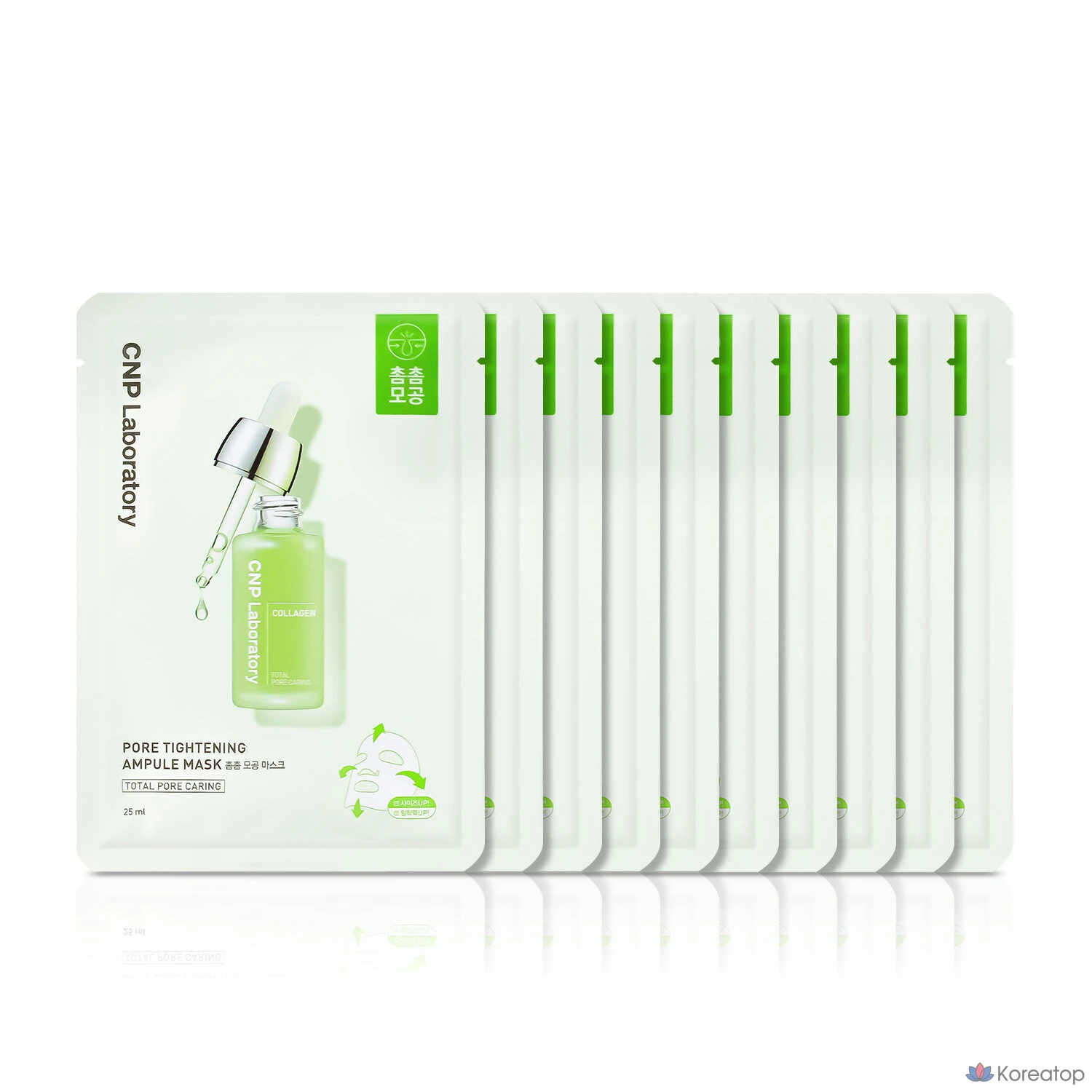 Ампульная маска для сужения пор Cha & Park, 25 мл, 10 листов, 1 упаковка из 10 штук.