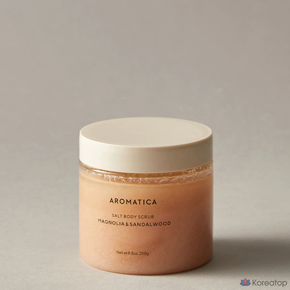 Солевой скраб для тела Aromatica с магнолией и сандаловым деревом, 250 г, 1 шт.