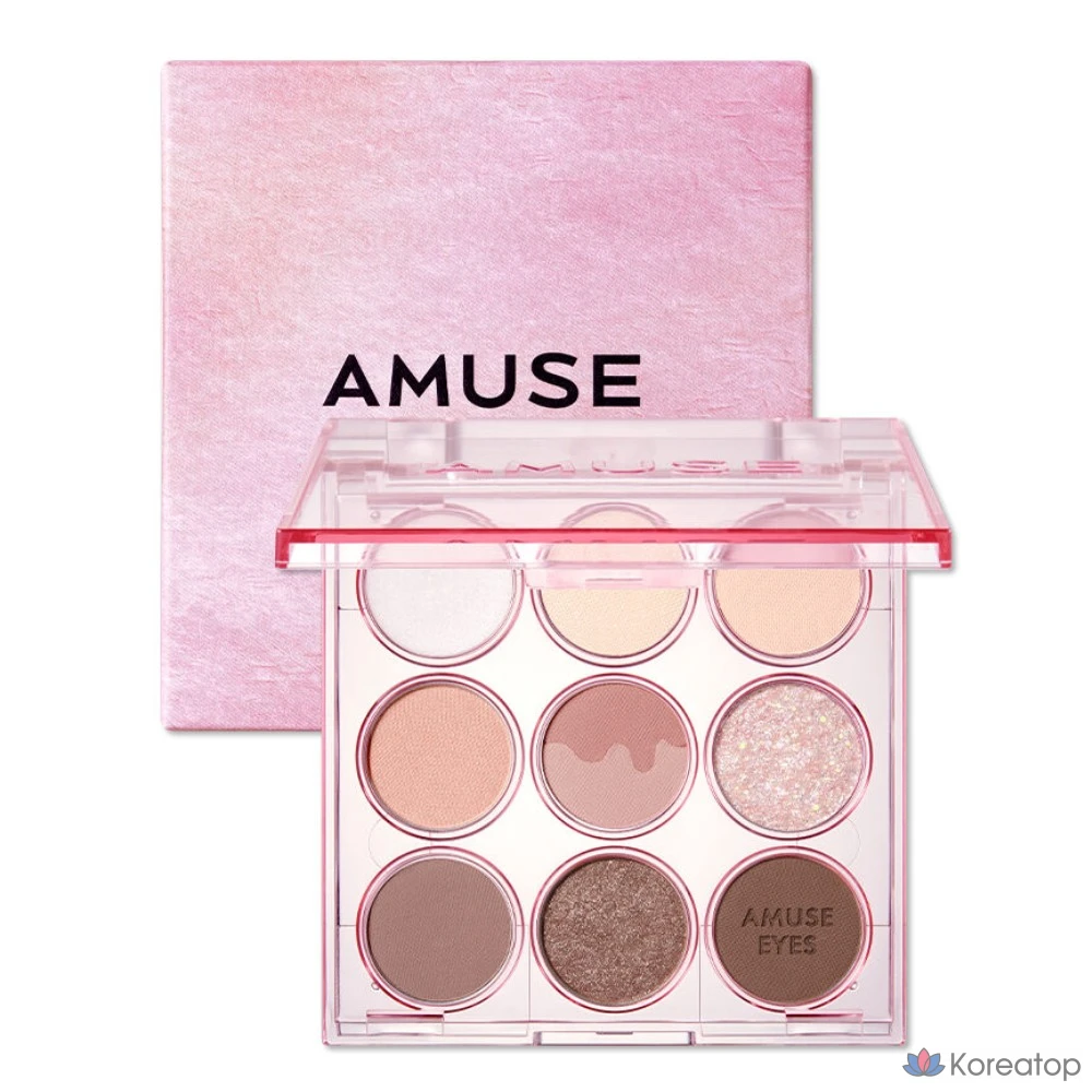 Палетка теней для век Amuse, 5,4 г, оттенок 01 «Теплый персик», 1 шт.