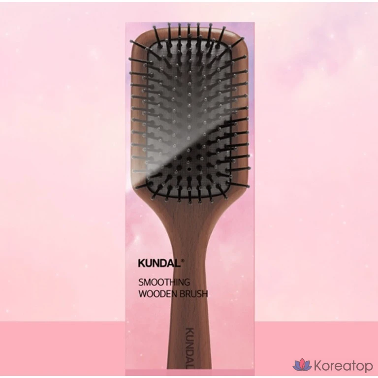 Деревянная щетка для разглаживания волос Kundal, 1 шт.