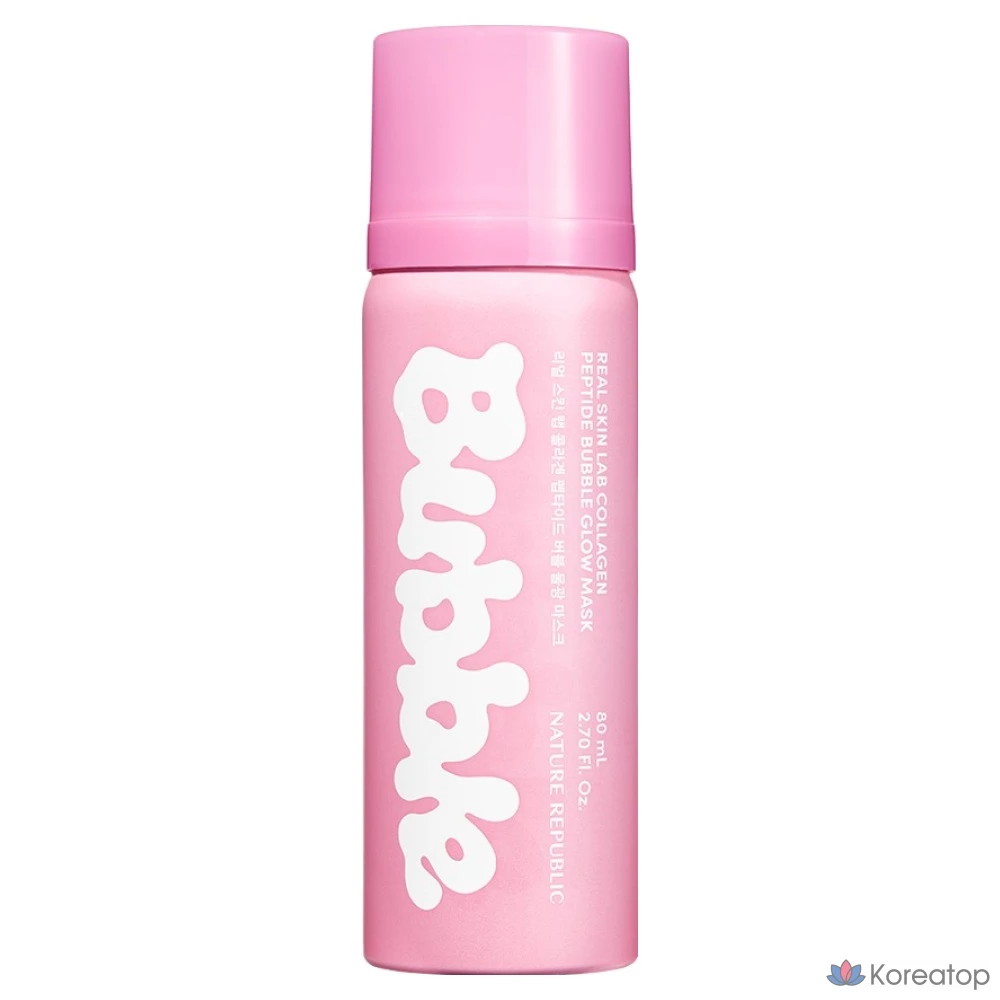 Маска для лица Nature Republic Real Skin Lab Collagen Peptide Bubble Water Glow Mask, 80 мл, 1 шт.