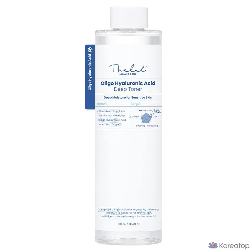 Тоник для глубокого увлажнения кожи с гиалуроновой кислотой The Lab by Blanc Doux Oligo, 300 мл, 1 шт.