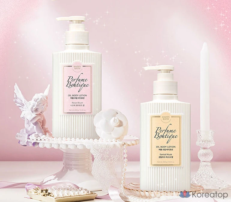 Парфюмерное масло для тела Happy Bath Perfume Boutique, сандаловое дерево и мускус, 350 г, 1 шт.