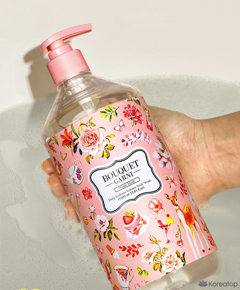 Гель для душа Bouquet Garni Deep Perfume Volume Body Wash White Musk, 1 л, 1 шт.