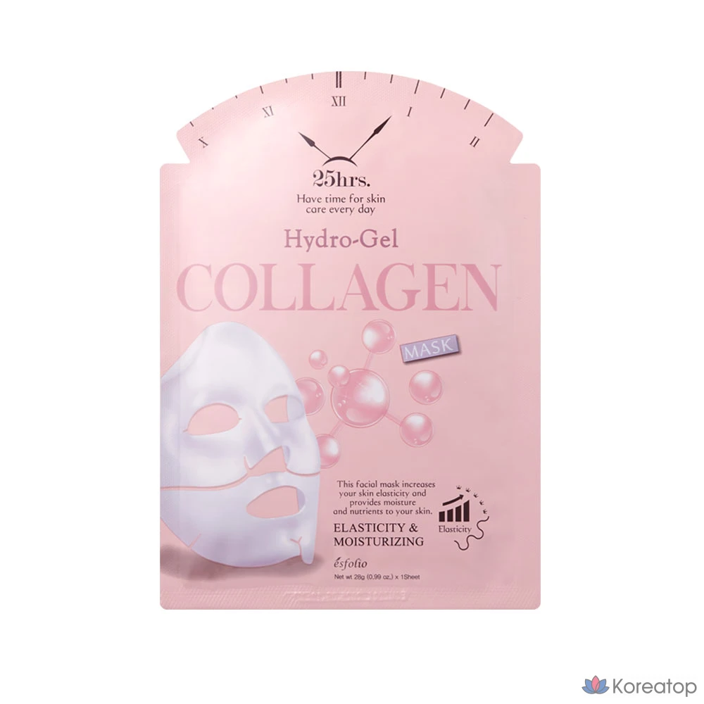 Набор из 16 увлажняющих коллагеновых гидрогелевых масок Esfolio, 2 упаковки по 8 штук.
