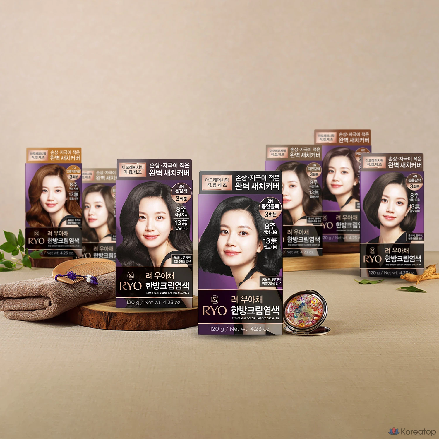 Крем для седины Ryo Wooachae Style Cream, оттенок 7O Orange Brown, 1 шт.