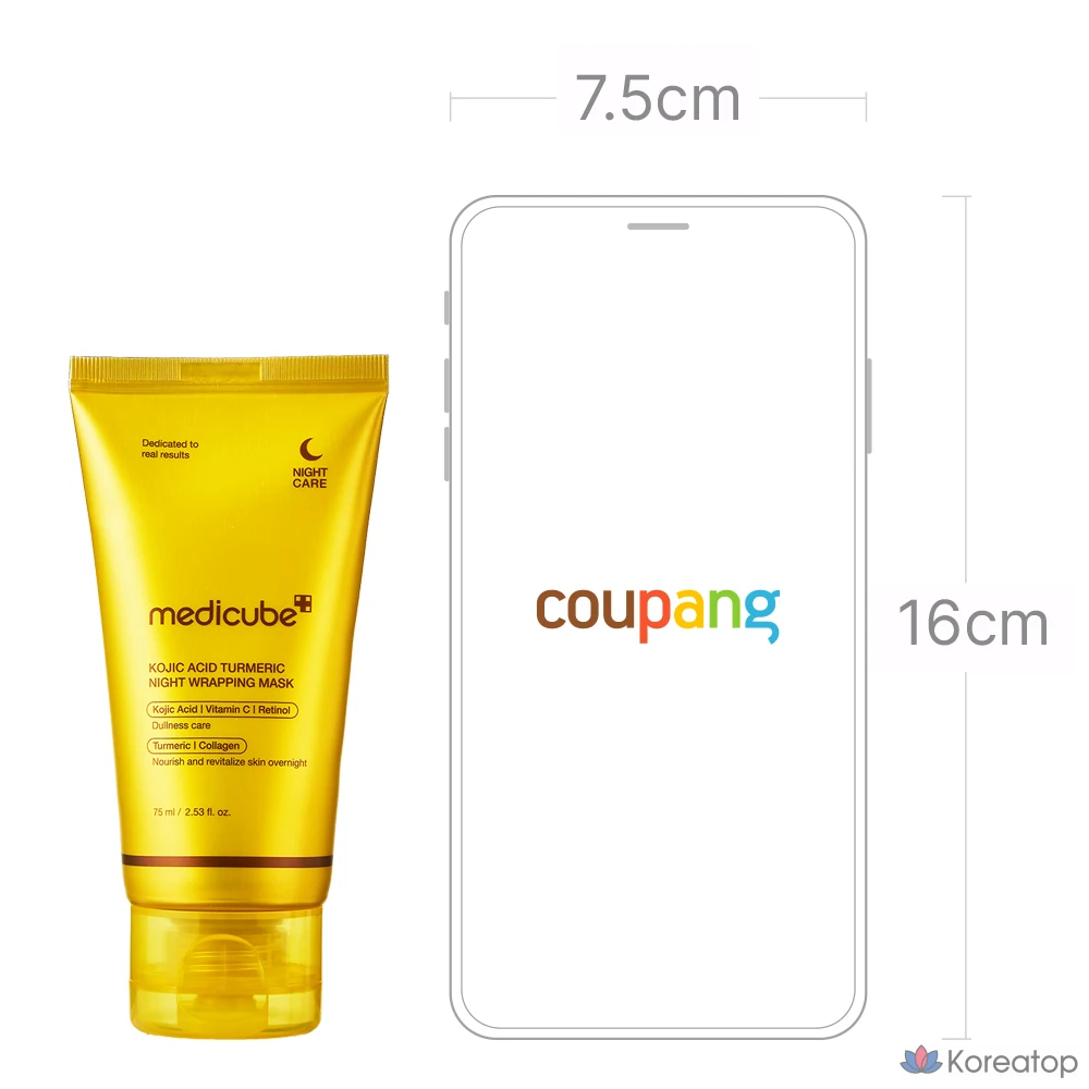 Ночная обертывающая маска Medicube с койевой кислотой и куркумой, 3 шт., фото 6