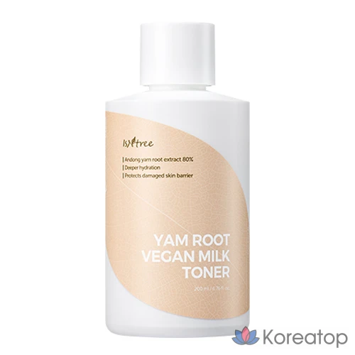 Увлажняющий тоник с веганским молочком из ямса Isntree, 1 шт., 200 мл