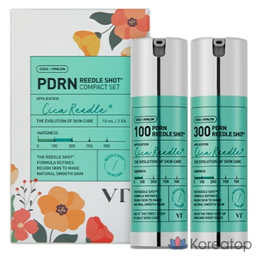 VT Cosmetic PDRN Riddle Shot Ampoule Compact 10ml, набор из 2 предметов, 1 комплект