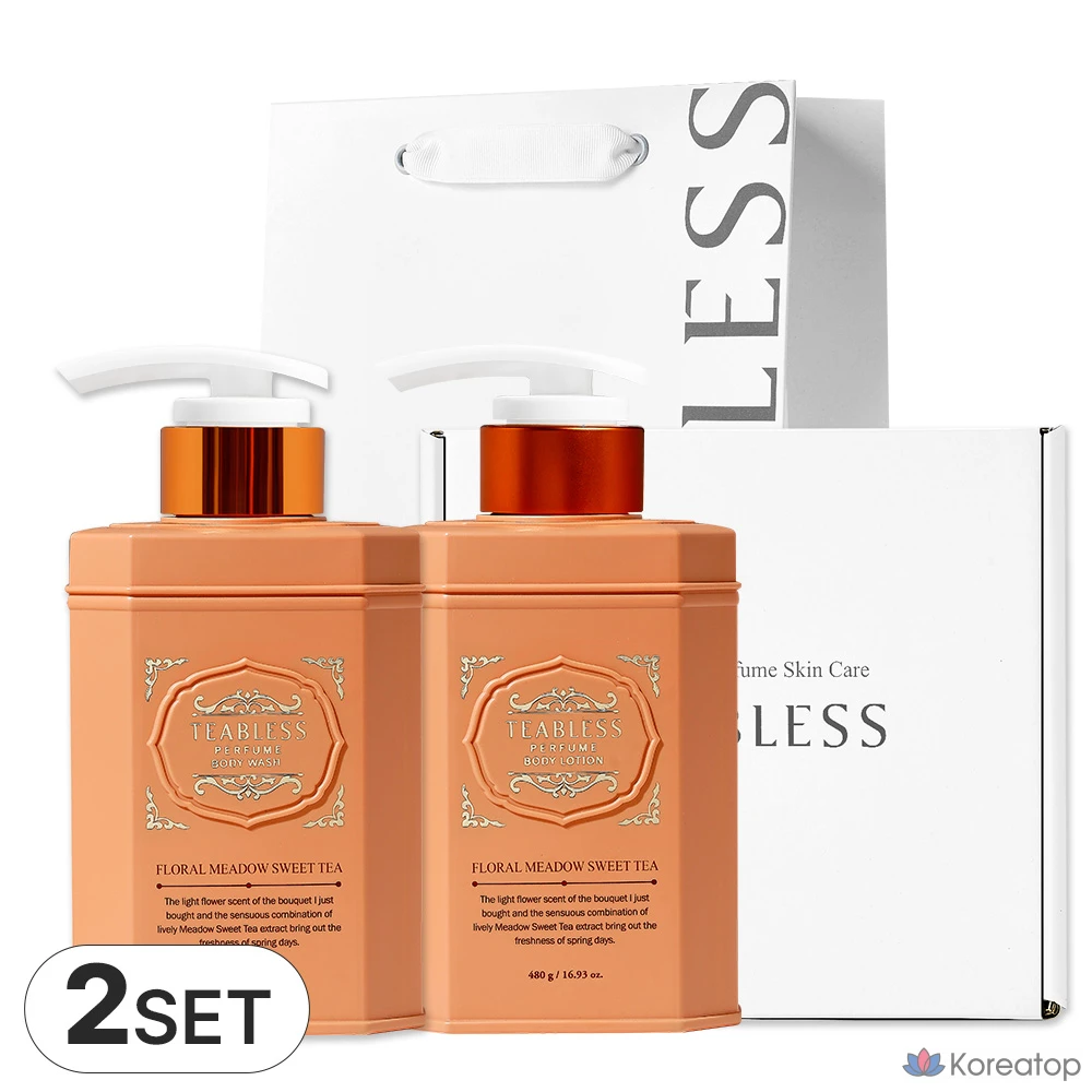 Набор TEABLESS Floral Meadow Sweet Tea: лосьон для тела, гель для душа (2 комплекта)