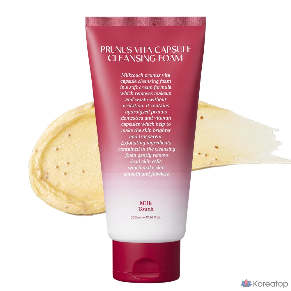 Очищающая пенка для лица Milk Touch Plum Vita Capsule, 300 мл, 1 шт.