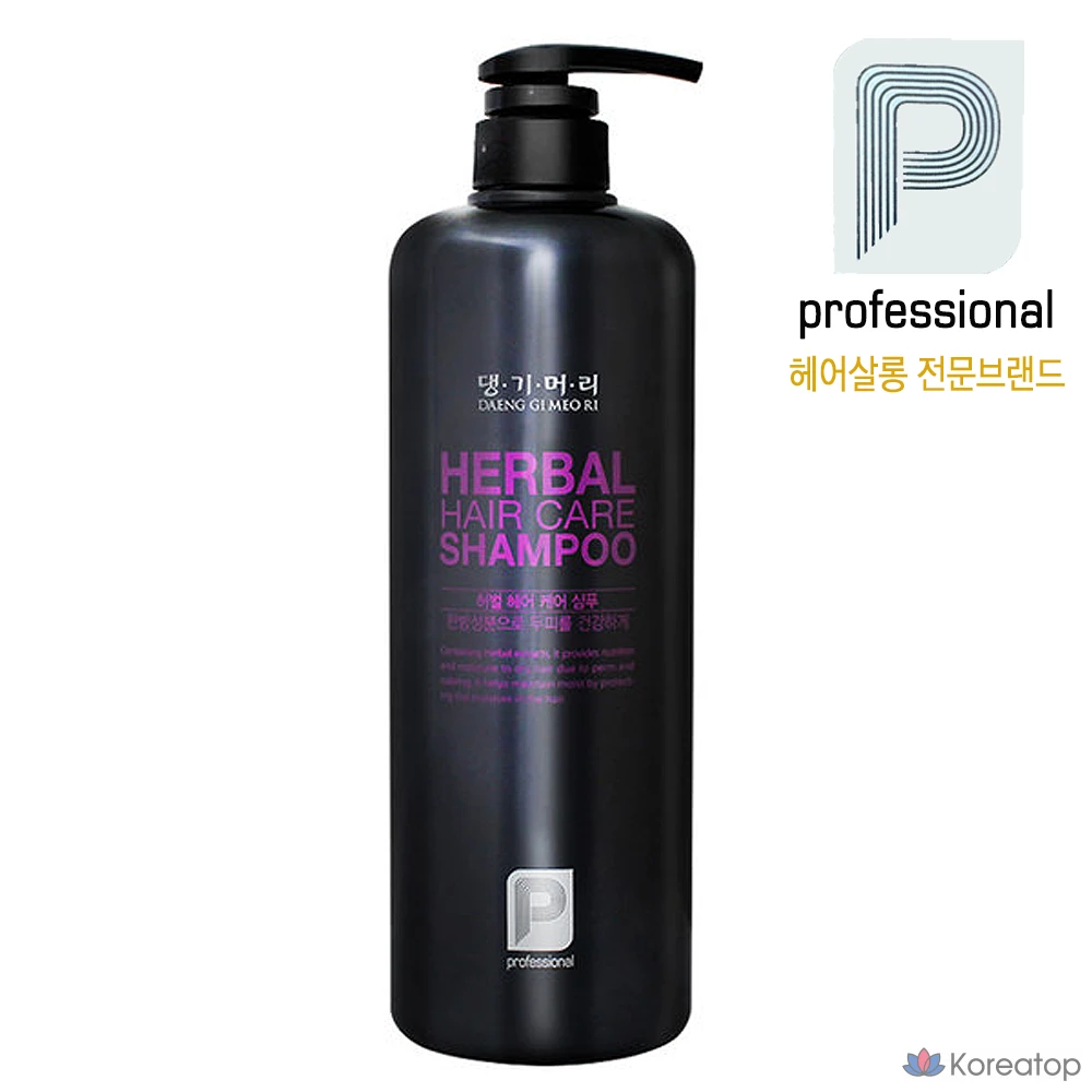 Профессиональный травяной шампунь для ухода за волосами Danggi Meori, 1000 мл, 1 л, 1 шт.