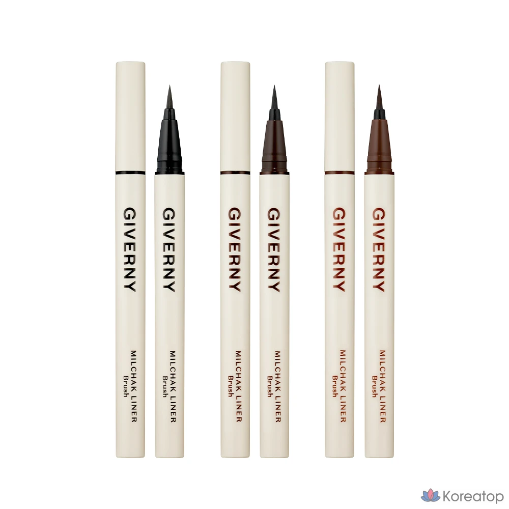 Подводка для глаз Giverny Close-Fitting Brush Liner, 0,6 г, 01 черная, 1 шт., фото 4