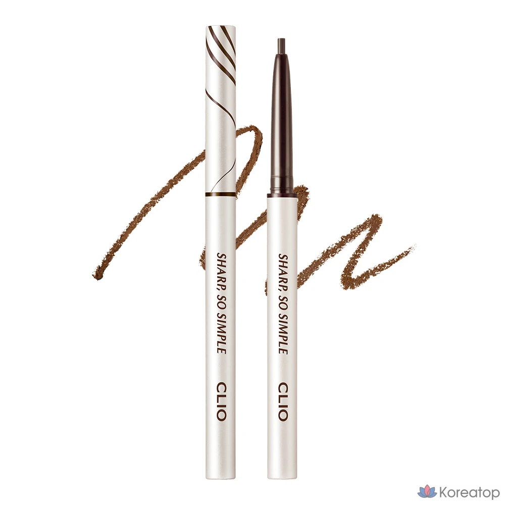 Водостойкий карандаш-лайнер Clio Sharp So Simple AD, 02, коричневый, 1 шт.