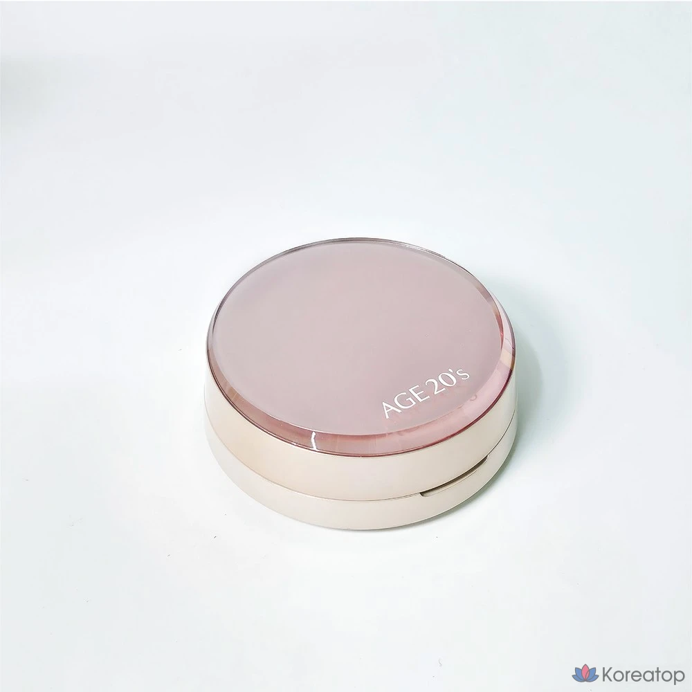 Футляр для геля для душа Age 20's Perfect Glass Essence Cover Pact Case, 1 шт., сменный блок, 2 шт., № 21, светло-бежевый