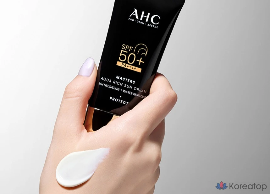 Солнцезащитный крем AHC Masters Aqua Rich Sun Cream SPF50+ PA++++, 50 мл, 1 шт., фото 5