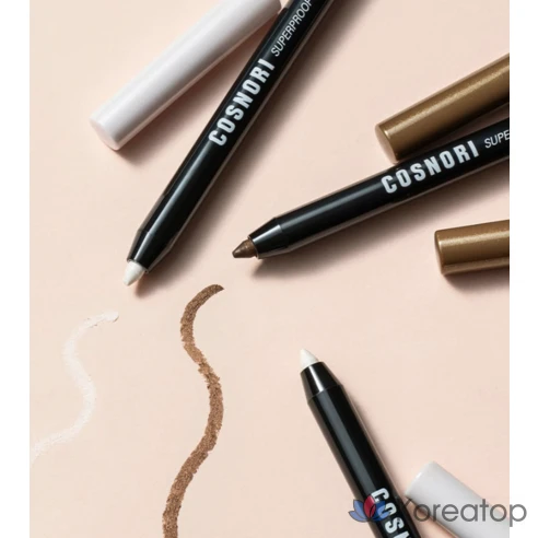 Гелевый карандаш для глаз Cosnori Superproof Fitting 02 Черно-коричневый