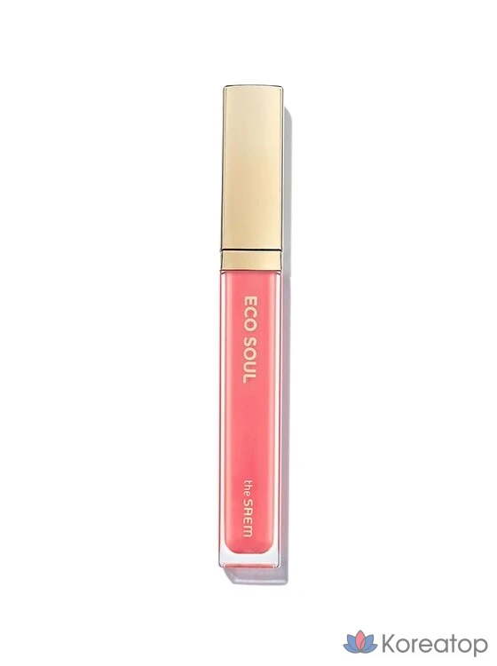 Блеск для губ The Saem Eco Soul Shine PK01, цвет «сахарно-розовый», 4,3 г, 1 шт.