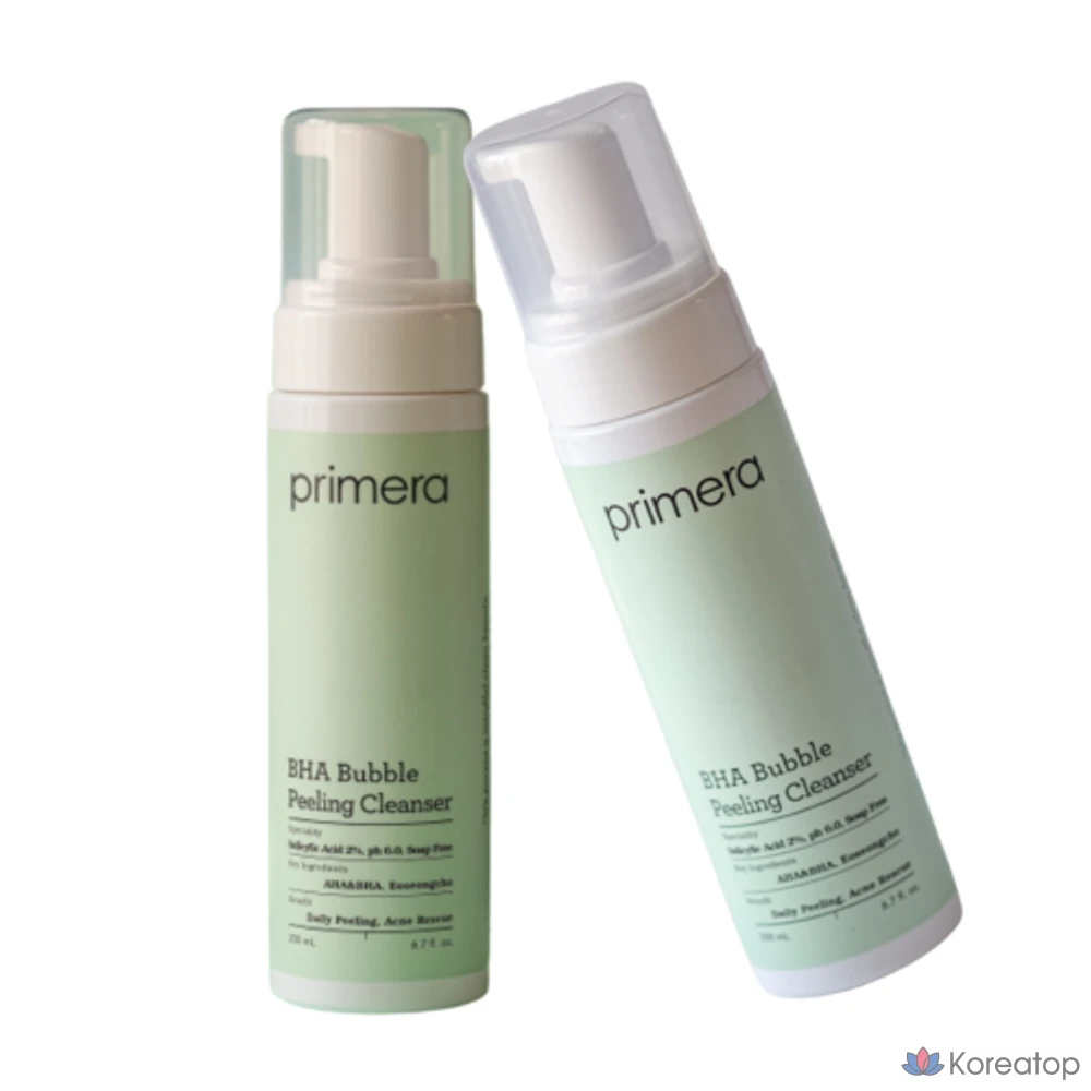 Очищающая пенка-пилинг Primera BHA Bubble Peeling Cleanser, пенка для умывания с BHA, 1 упаковка, 2 упаковки, 200 мл, фото 2
