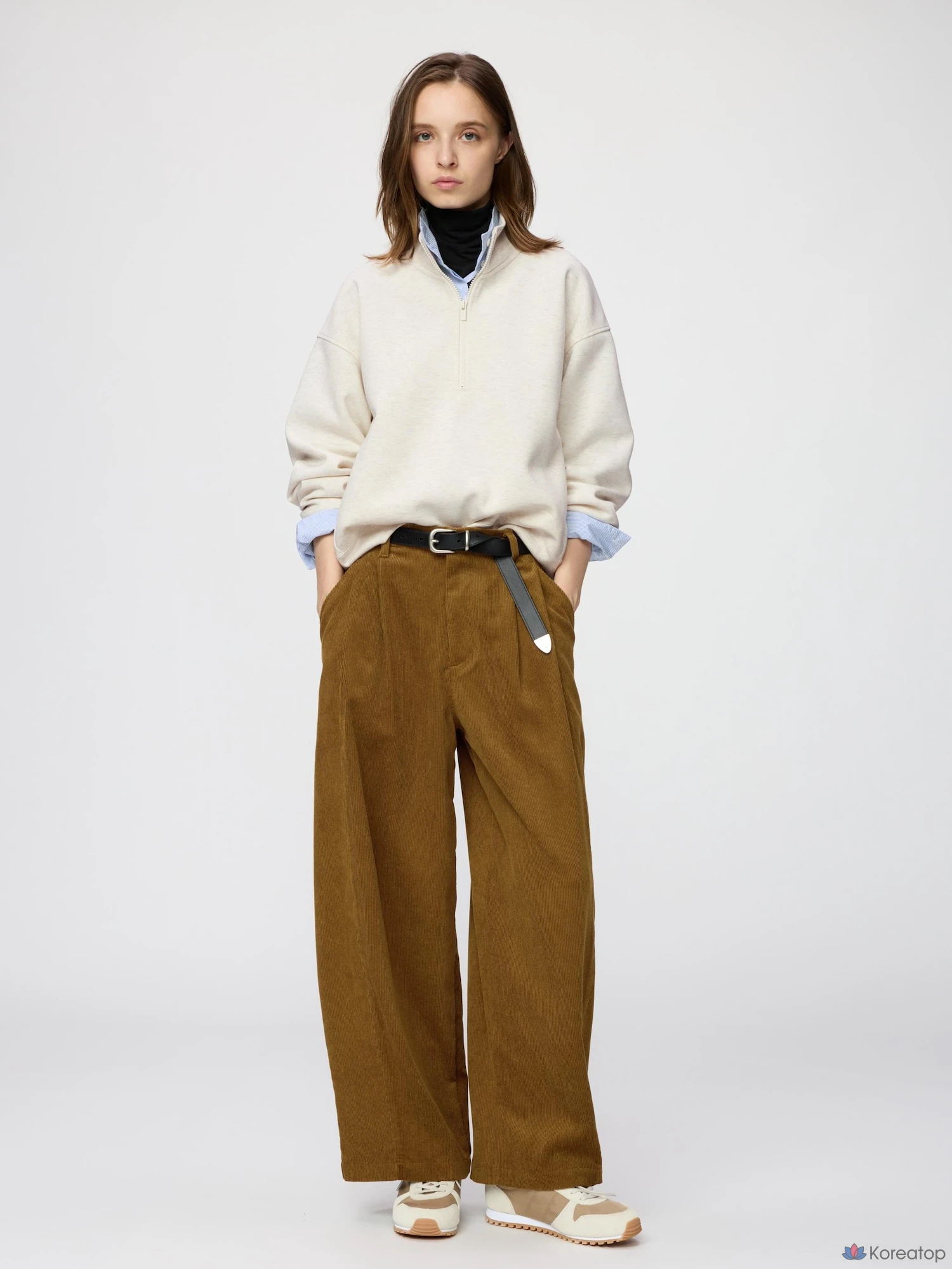 Свитшот на молнии Uniqlo Sweat Half Zip Pullover