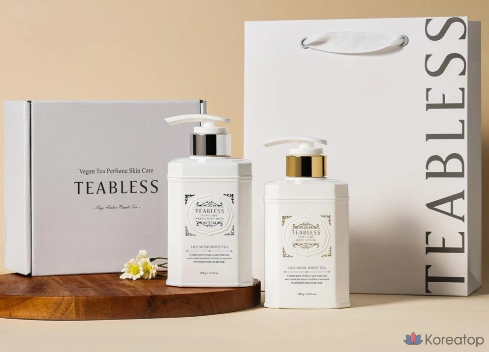 Набор для ухода TEABLESS Lily Musk White Tea Perfume Body Lotion & Body Wash Gift Set, 3 шт., фото 6