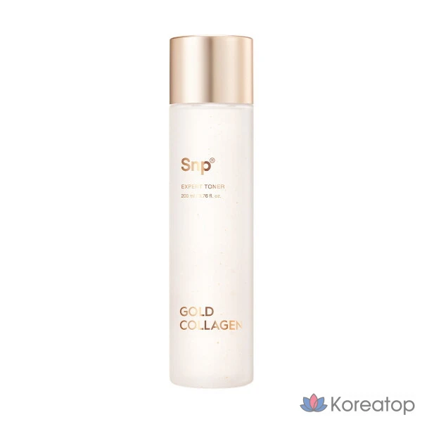 Тоник SNP Gold Collagen Expert, 200 мл, увлажняющий, питательный.