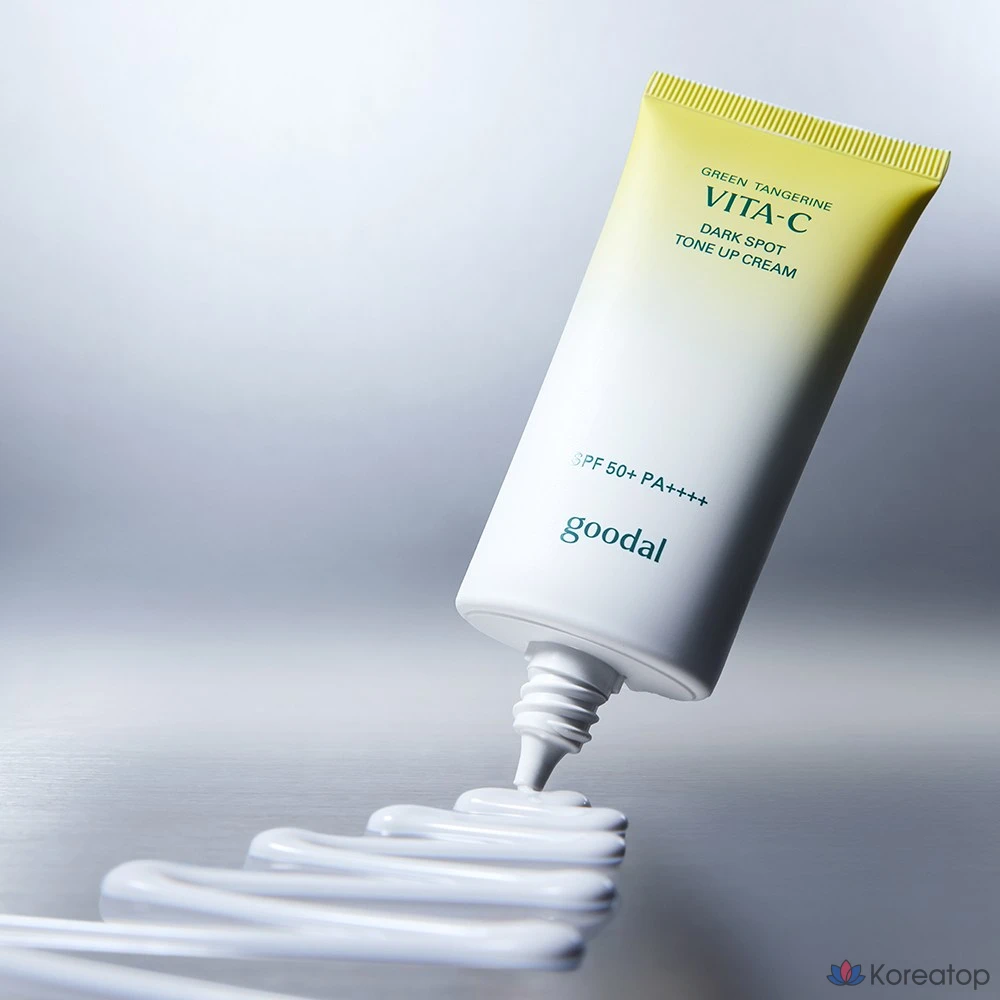 Крем для выравнивания тона кожи Goodal Green Tangerine Vita C Blemish Tone-Up Cream + сыворотка-маска Green Tangerine Serum Mask Pack, 50 г, 1 упаковка