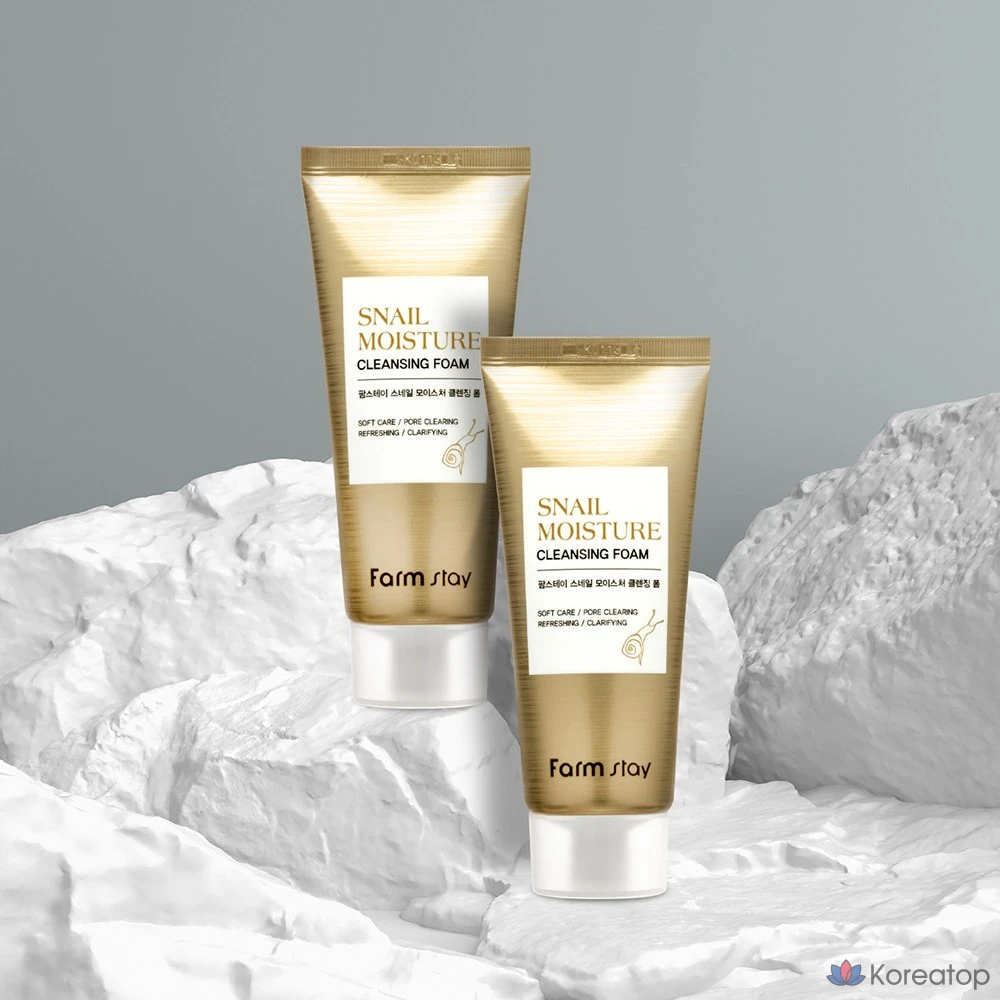 Очищающая пенка для лица FarmStay Snail Moisture, 100 мл, 1 шт.