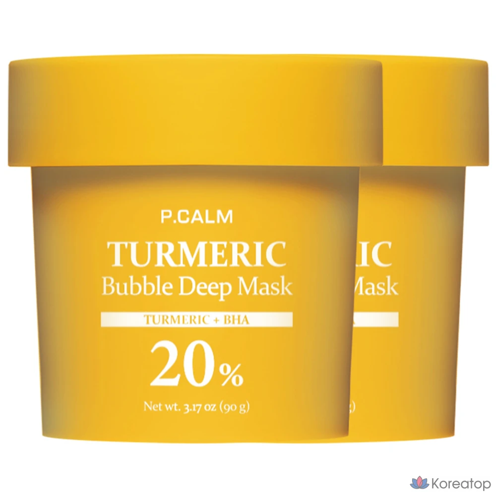 Глубоко увлажняющая маска для лица P.CALM с куркумой и куркумином, 2 шт.