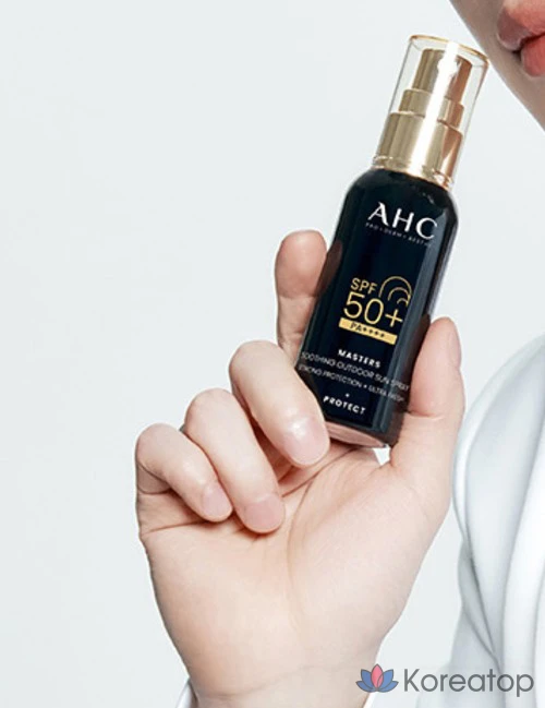 Успокаивающий солнцезащитный спрей для улицы AHC Masters SPF50+ PA++++, 55 мл, 1 шт.