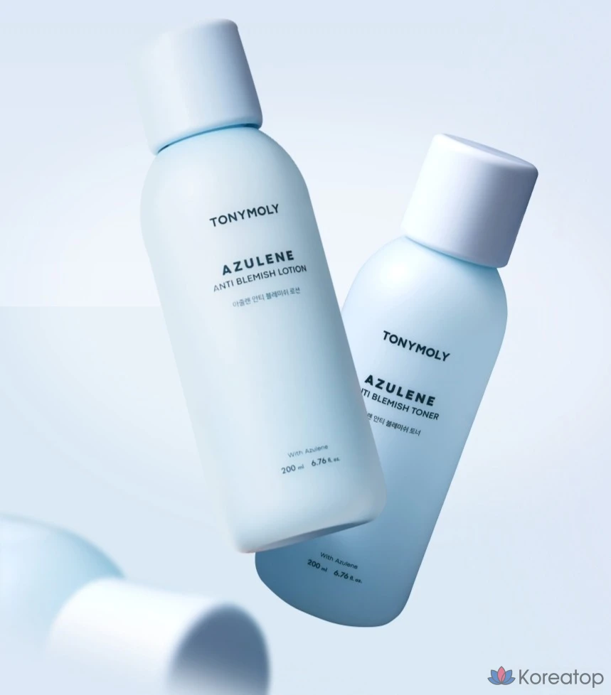 Набор для ухода Tony Moly Azulene Anti-Blemish 2-piece Set (Toner 20 ml + Lotion 20 ml), 2 шт., фото 6