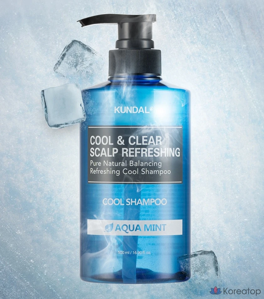 Освежающий шампунь для кожи головы Kundal Cool & Clear с ароматом аквамяты, 1,058 л, 1 шт., фото 4