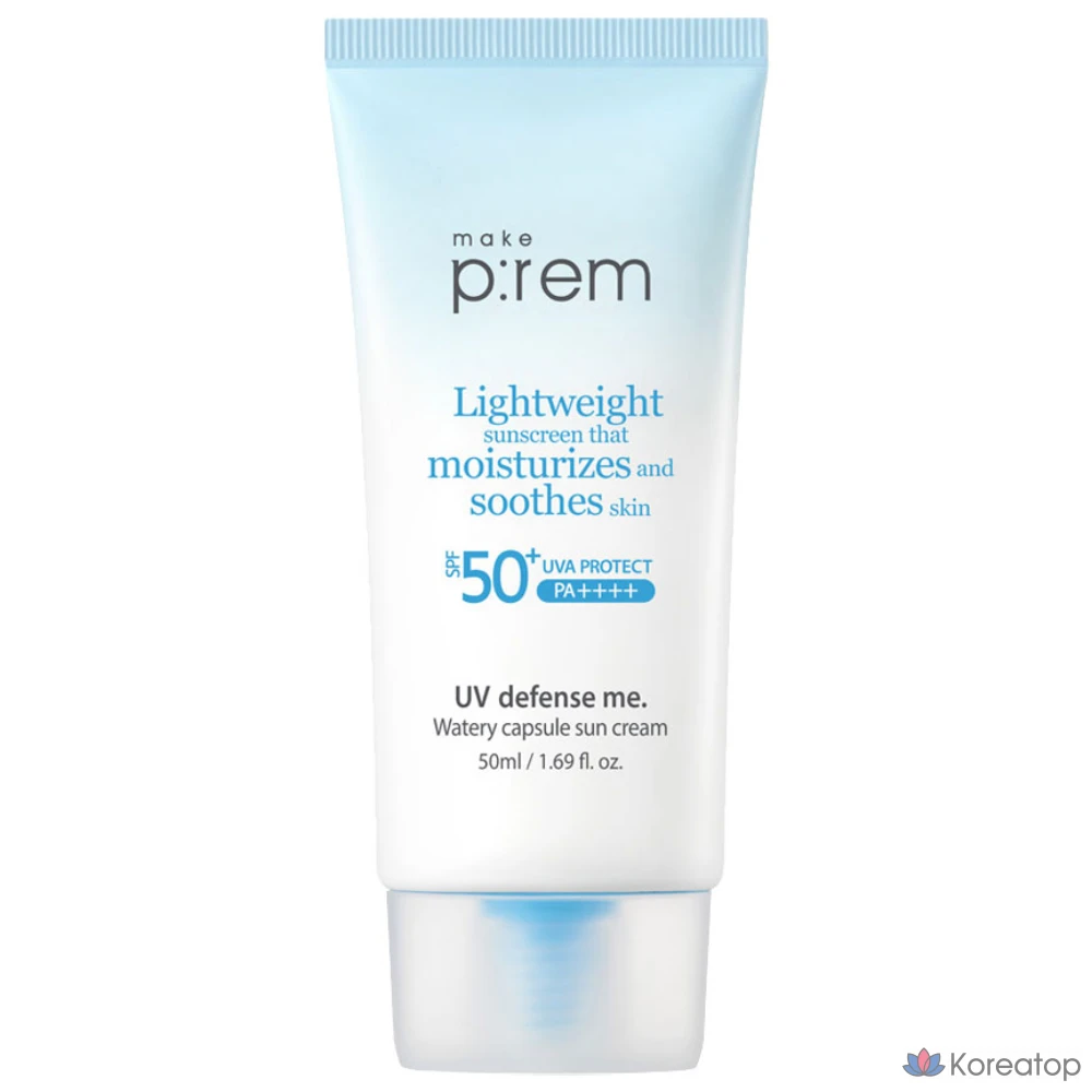 Солнцезащитный крем MAKE P:REM UV Defense Me Watery Capsule SPF50+ PA++++, 50 мл, 1 шт.
