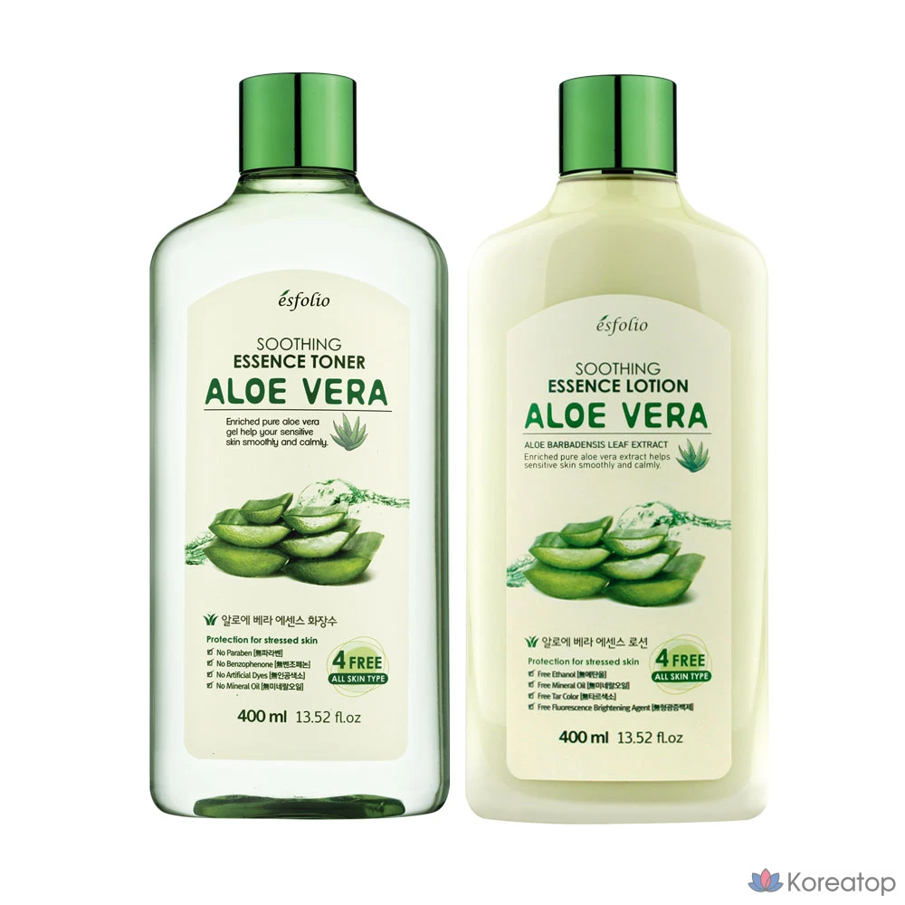 Набор из тоника и лосьона с алоэ вера, 1 комплект.