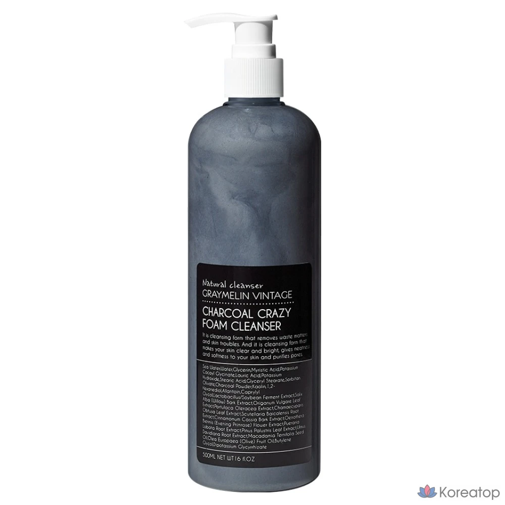 Пенка для умывания Graymelin Crazy Foam Cleanser Charcoal, 500 мл, 1 шт.