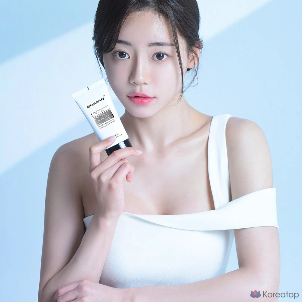Солнцезащитный крем Dermashare UV Shield Vitamin Tone-Up Sunblock SPF50+ PA++++, 70 г, 1 шт.