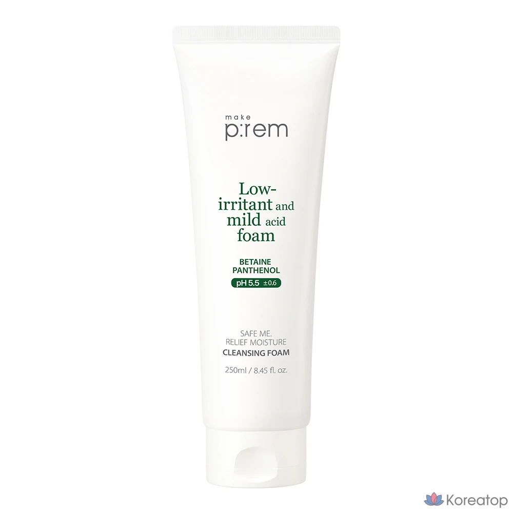 Очищающая пенка для лица MAKE P:REM Safe Me Moisture Cleansing Foam, 250 мл + 40 мл, 1 комплект, 290 мл
