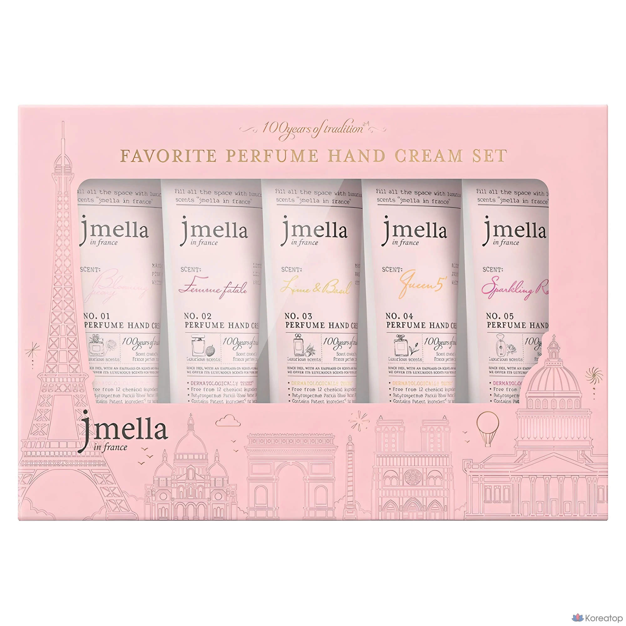 Набор из 5 кремов для рук Jmella, 1 комплект.