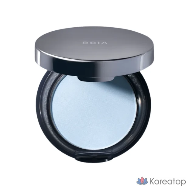 Пудра Blia BBIA O Powder Pact, 4 оттенка на выбор, индивидуальная коррекция тона, высокая стойкость, разглаживание пор, 02 Холодный синий, 1 шт.