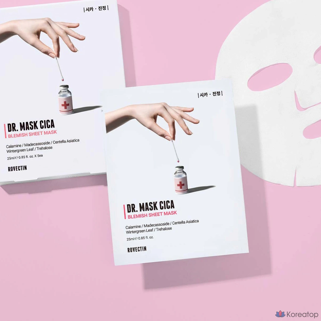 Маска для лица Rovectin Doctor Mask Cica, 1 упаковка, 4 штуки, фото 3