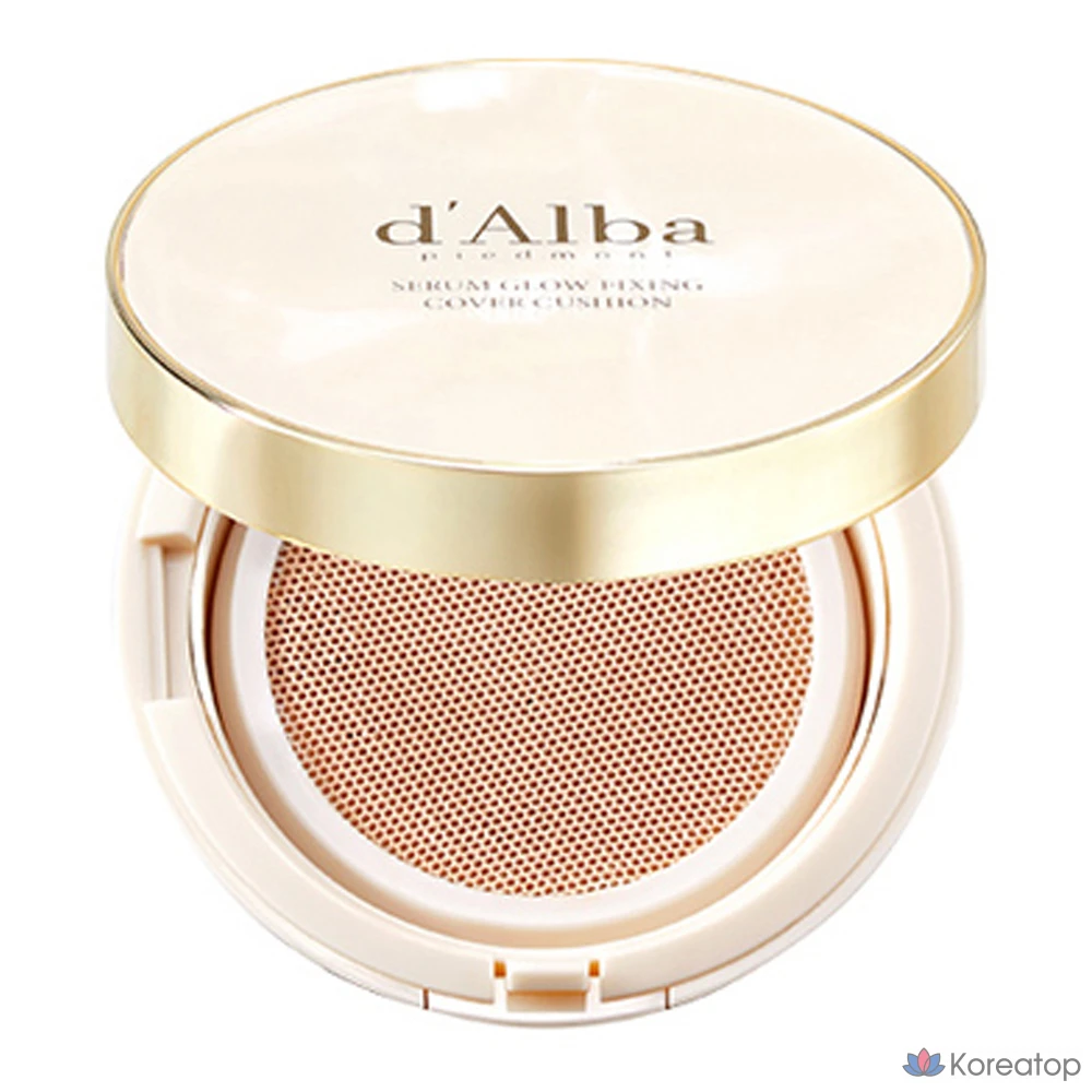 Тональный крем-кушон D'alba Serum Glow Fixing Cover Cushion Foundation, 17 г, № 21, 1 шт.