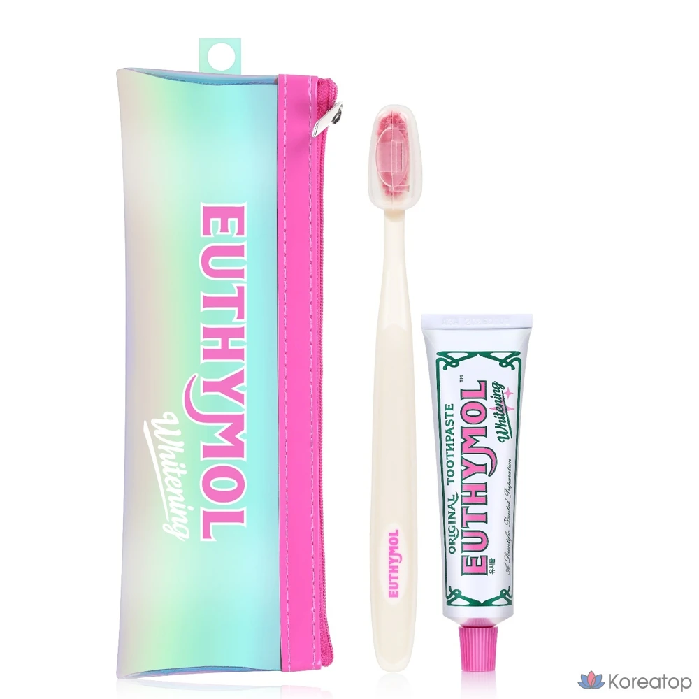 Набор для ухода Euthymol Whitening Portable Toothpaste 40 г + зубная щетка, 2 шт., фото 10