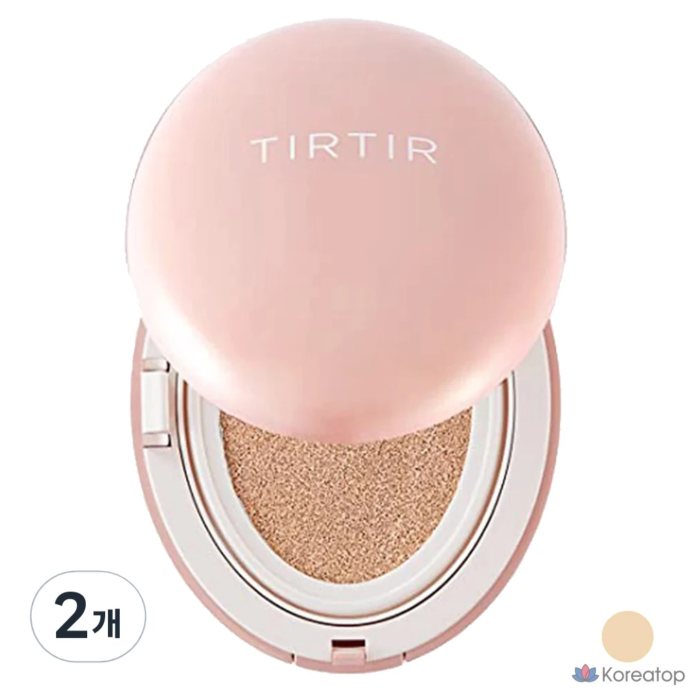 TIRTIR Мини-маска для лица, подушечка для нанесения макияжа, 4,5 г, цвет слоновой кости, 2 шт.