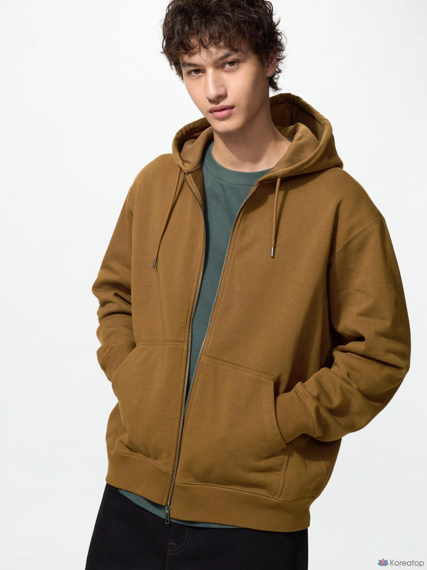 Парка на молнии Uniqlo Sweat Full-Zip Parka