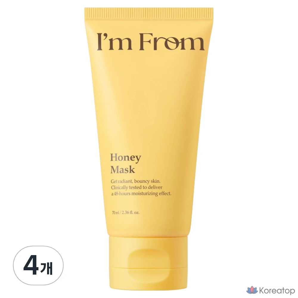 Маска для лица «I'm From Honey», 70 мл, 1 упаковка, 4 штуки.