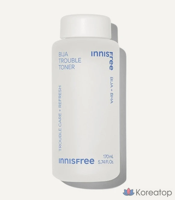 Набор: тоник Innisfree Bija Trouble 170 мл + 25 мл + лосьон 100 мл + 25 мл., фото 2