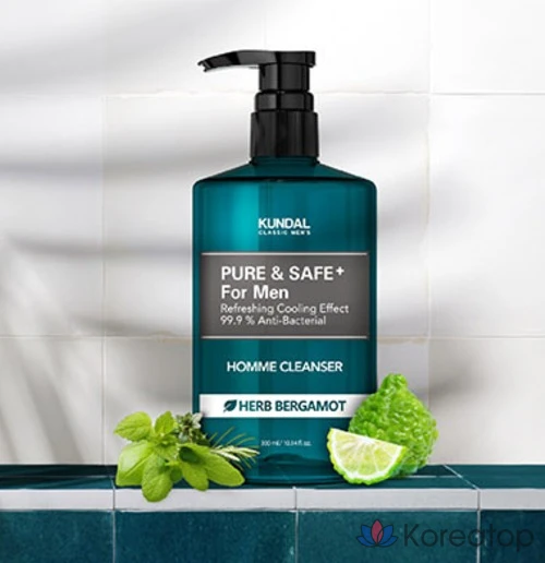 Охлаждающее средство для умывания Kundal Pure &amp; Safe для мужчин, 300 мл, 1 шт.