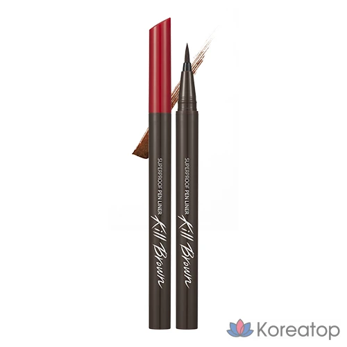 Подводка для глаз Clio Superproof Pen Liner, 0,55 мл, цвет 002, коричневая, 1 шт.